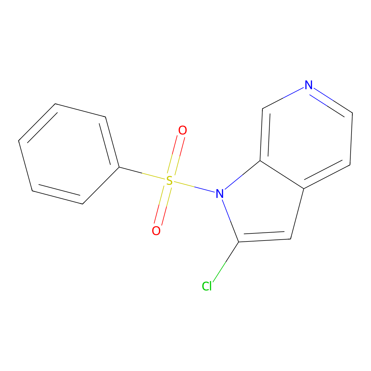 1-(Phenylsulfonyl)-2-chloro-6-azaindole molecular structure, CAS 1227269-16-0