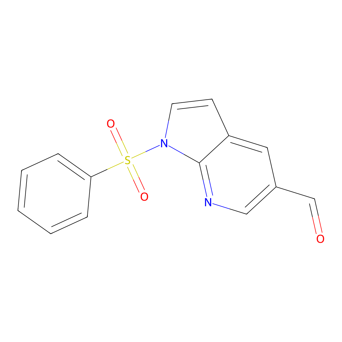 1-(Phenylsulfonyl)-1h-pyrrolo[2,3-b]pyridine-5-carbaldehyde molecular structure, CAS 1227269-32-0