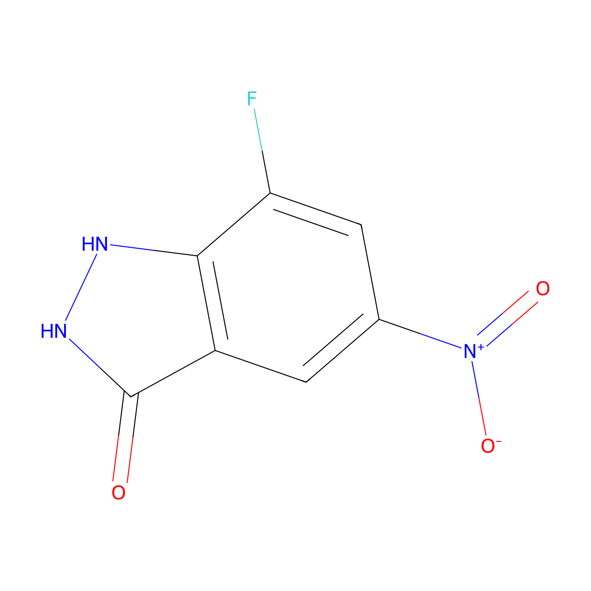 7-Fluoro-5-nitro-1H-indazol-3-ol molecular structure, CAS 1227269-35-3