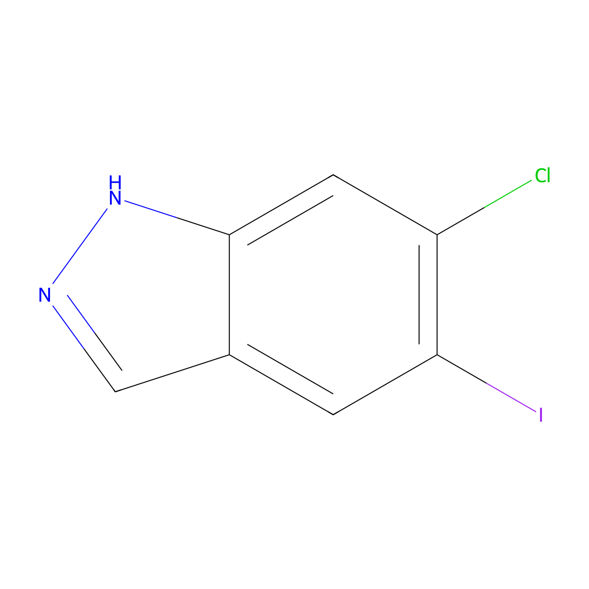 6-Chloro-5-iodo-1h-indazole molecular structure, CAS 1227269-39-7