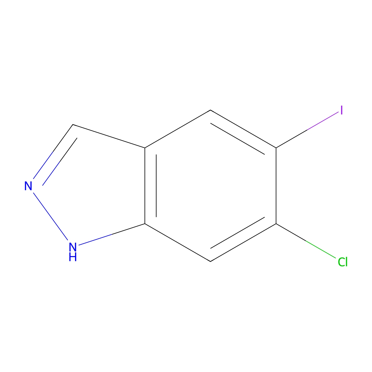 6-Chloro-5-iodo-1h-indazole molecular structure, CAS 1227269-39-7