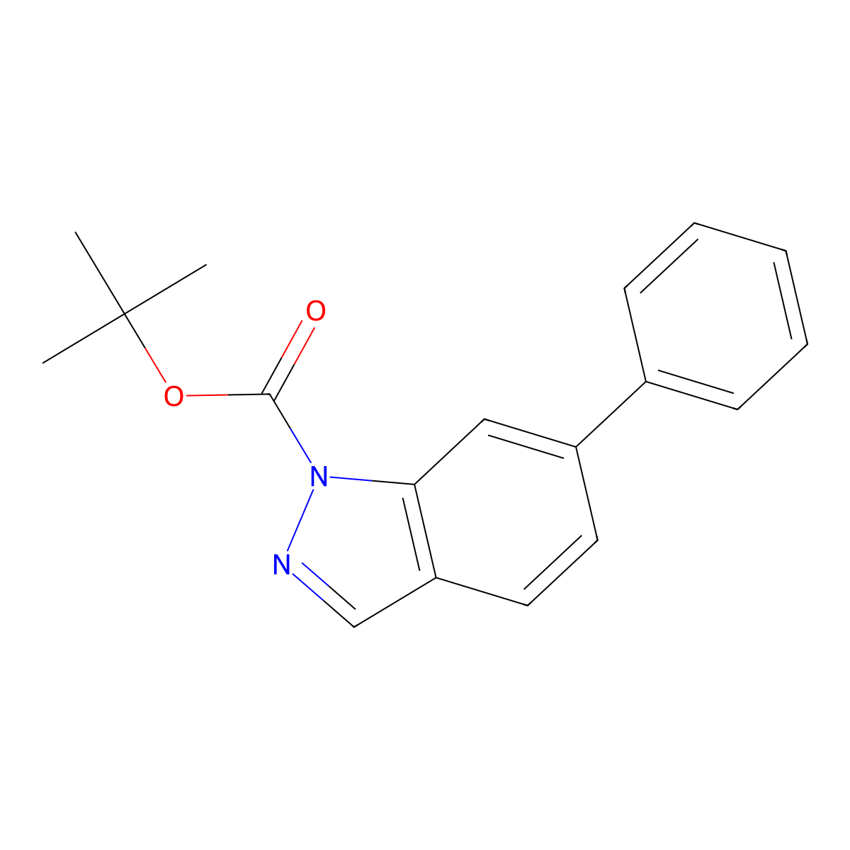 1-BOC-6-phenyl-1H-indazole molecular structure, CAS 1227270-29-2