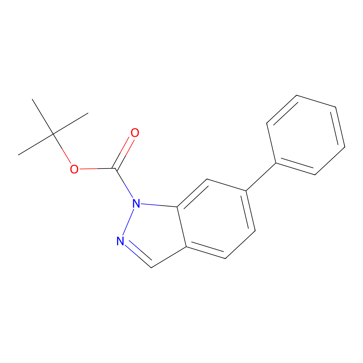 1-BOC-6-phenyl-1H-indazole molecular structure, CAS 1227270-29-2