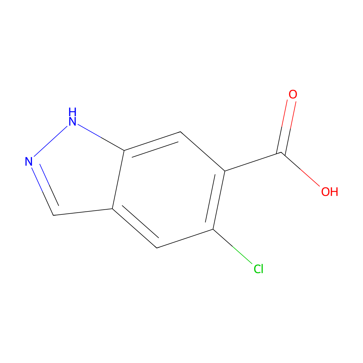 5-Chloro-1H-indazole-6-carboxylic acid molecular structure, CAS 1227270-44-1