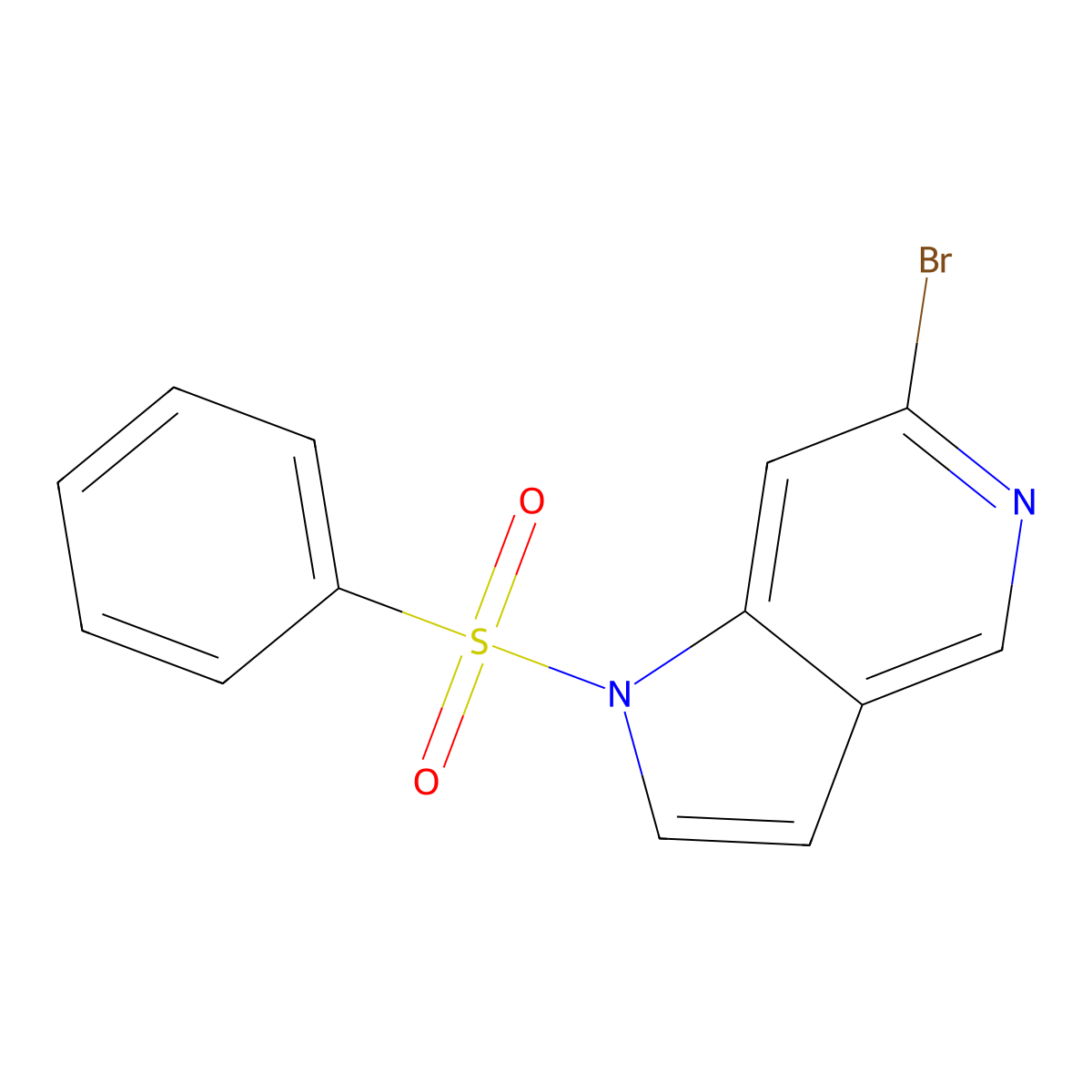 6-Bromo-1-(phenylsulfonyl)-1H-pyrrolo[3,2-c]pyridine molecular structure, CAS 1227270-56-5