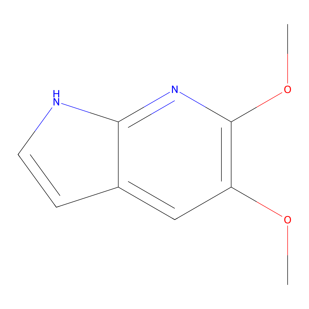 5,6-Dimethoxy-1H-pyrrolo[2,3-b]pyridine molecular structure, CAS 1227270-61-2