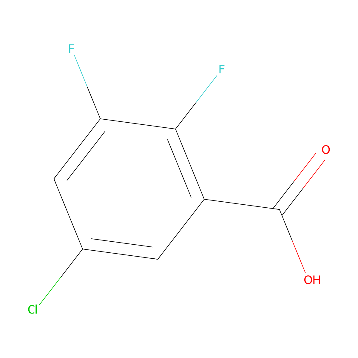 5-Chloro-2,3-difluorobenzoic acid molecular structure, CAS 1227270-64-5
