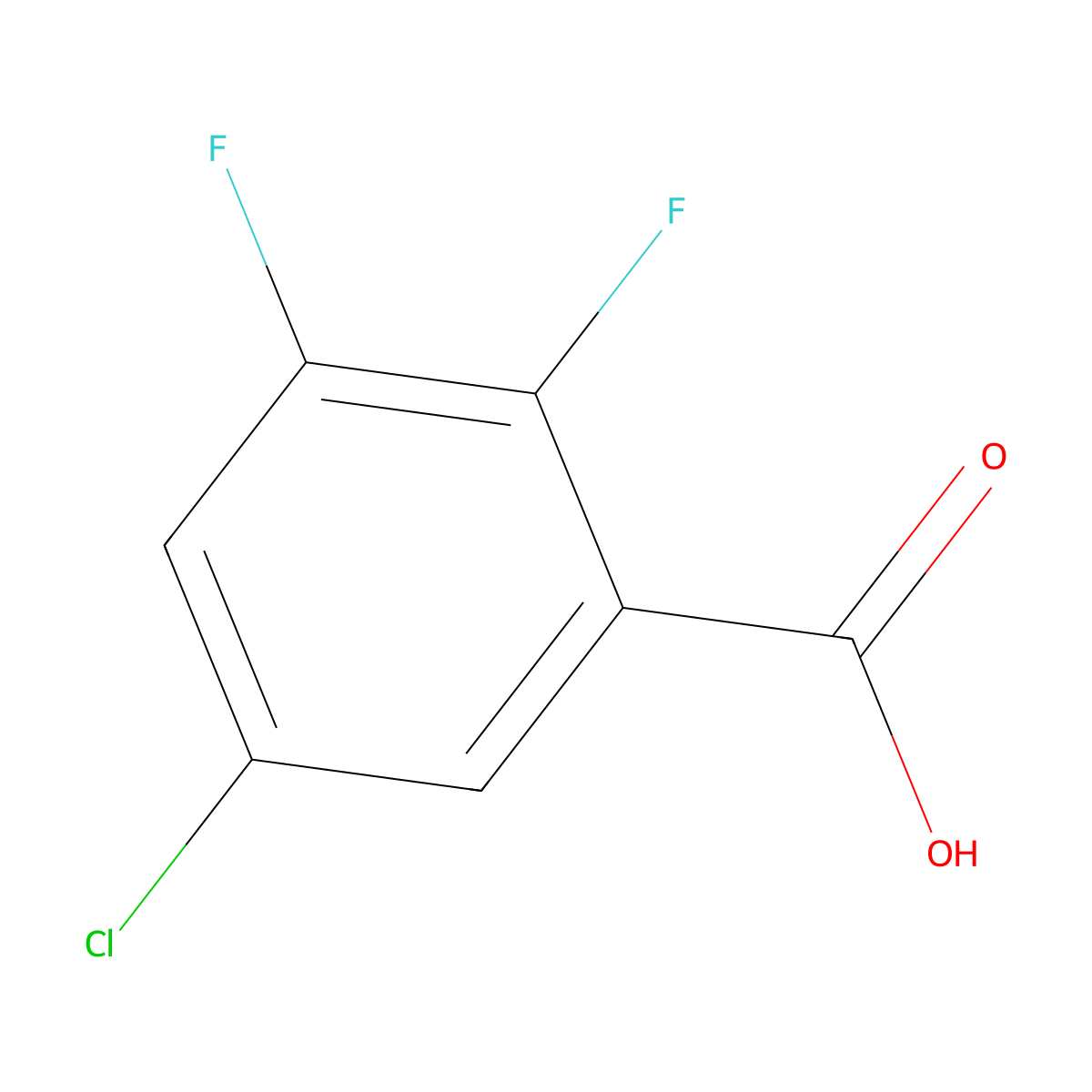 5-Chloro-2,3-difluorobenzoic acid molecular structure, CAS 1227270-64-5
