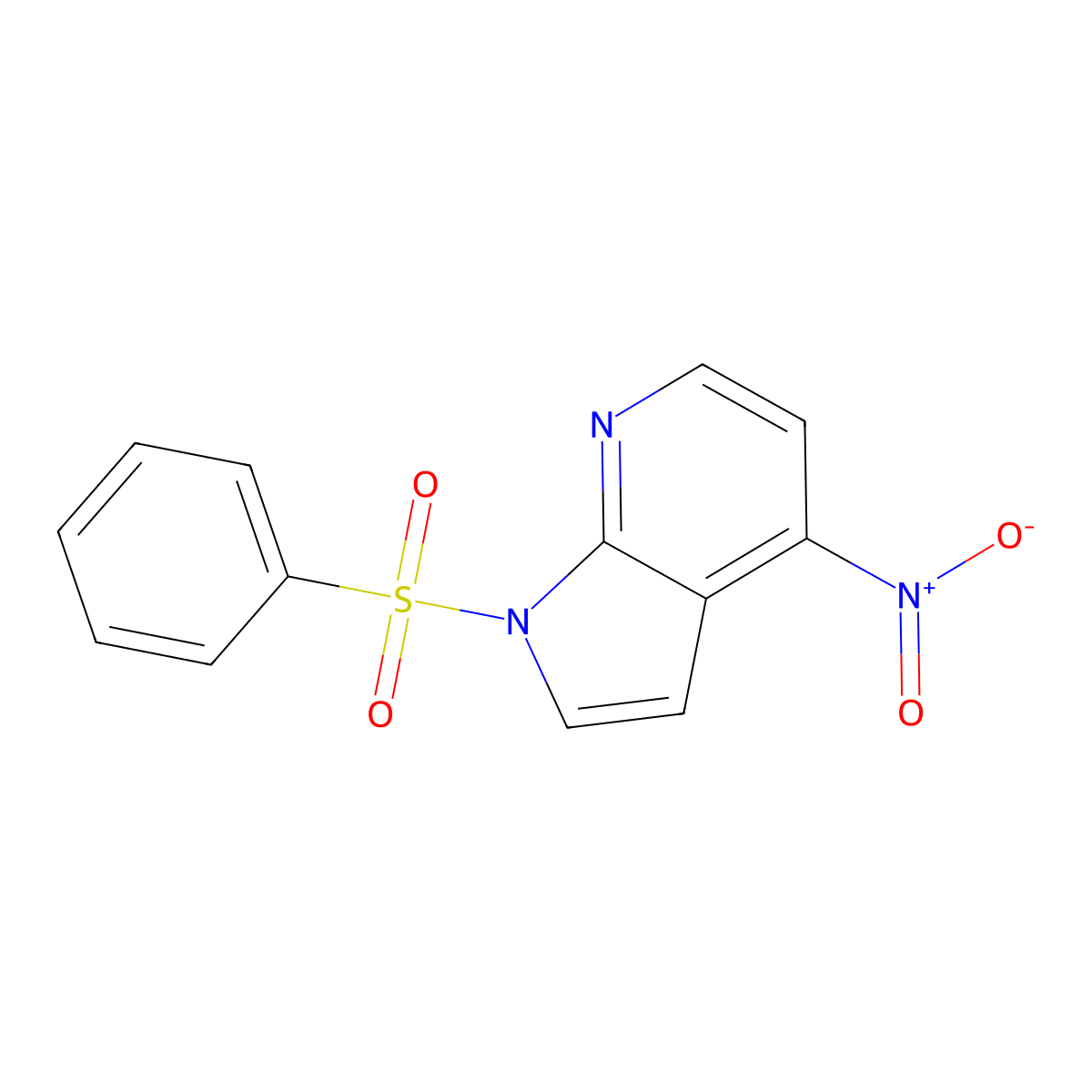 1-(Phenylsulfonyl)-4-nitro-7-azaindole molecular structure, CAS 1227270-72-5