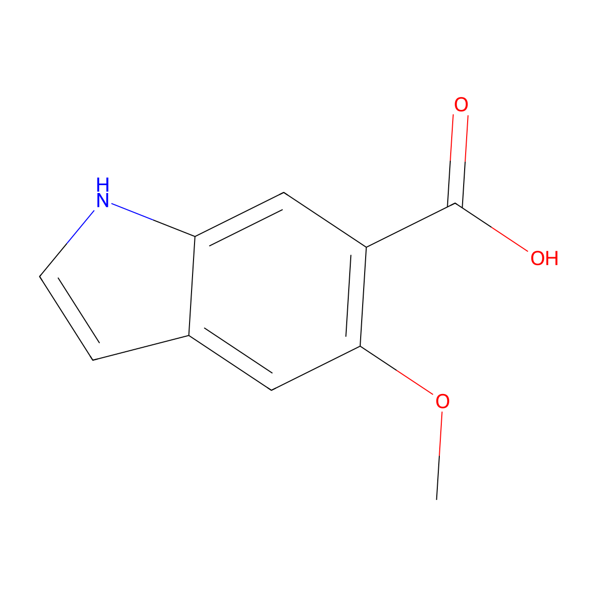5-methoxy-1H-indole-6-carboxylic acid molecular structure, CAS 1227271-01-3