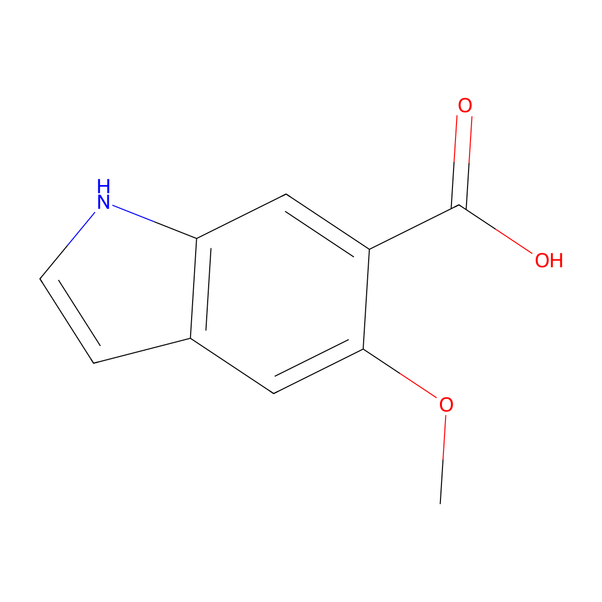 5-methoxy-1H-indole-6-carboxylic acid molecular structure, CAS 1227271-01-3