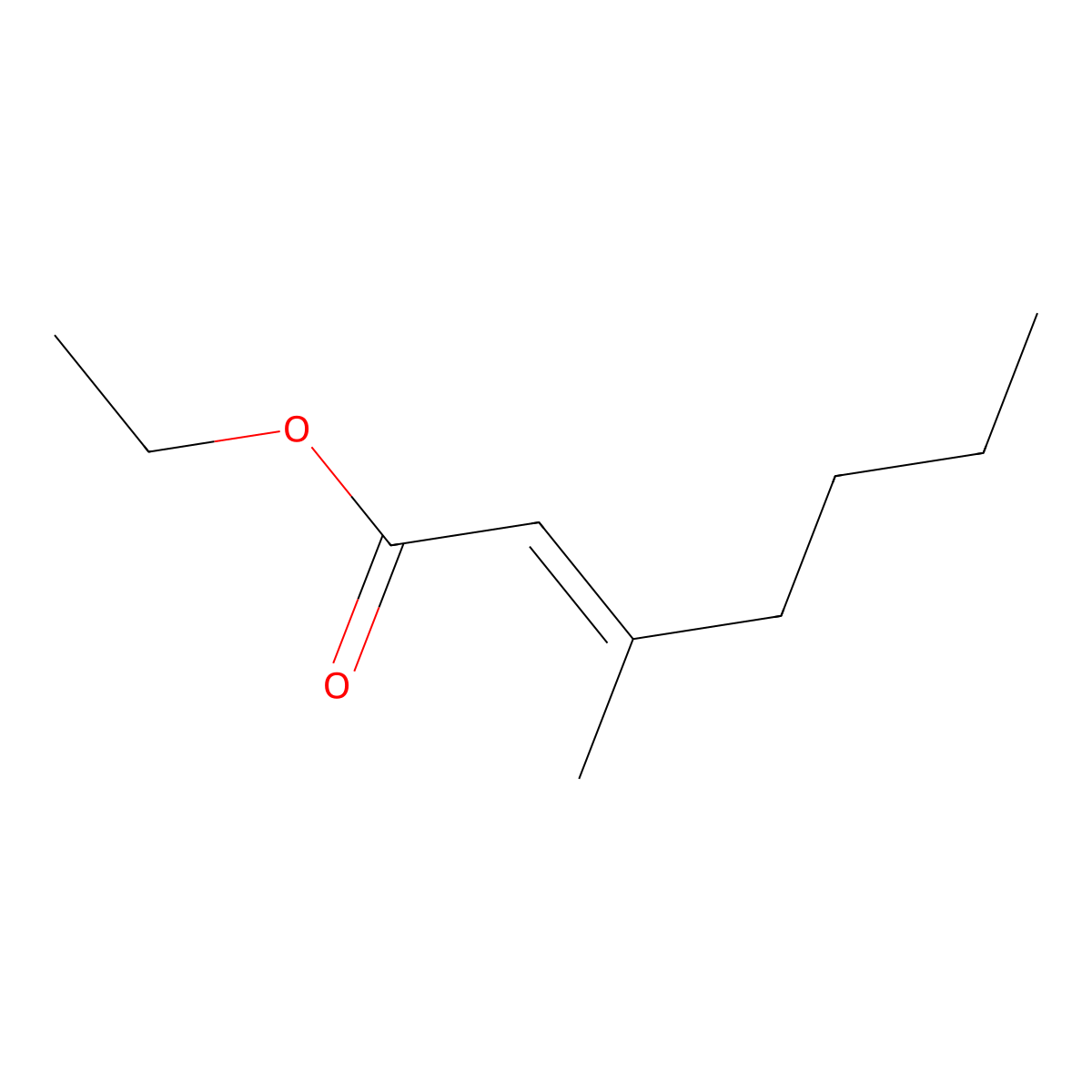 Ethyl 3-methylhept-2-enoate molecular structure, CAS 1227303-39-0