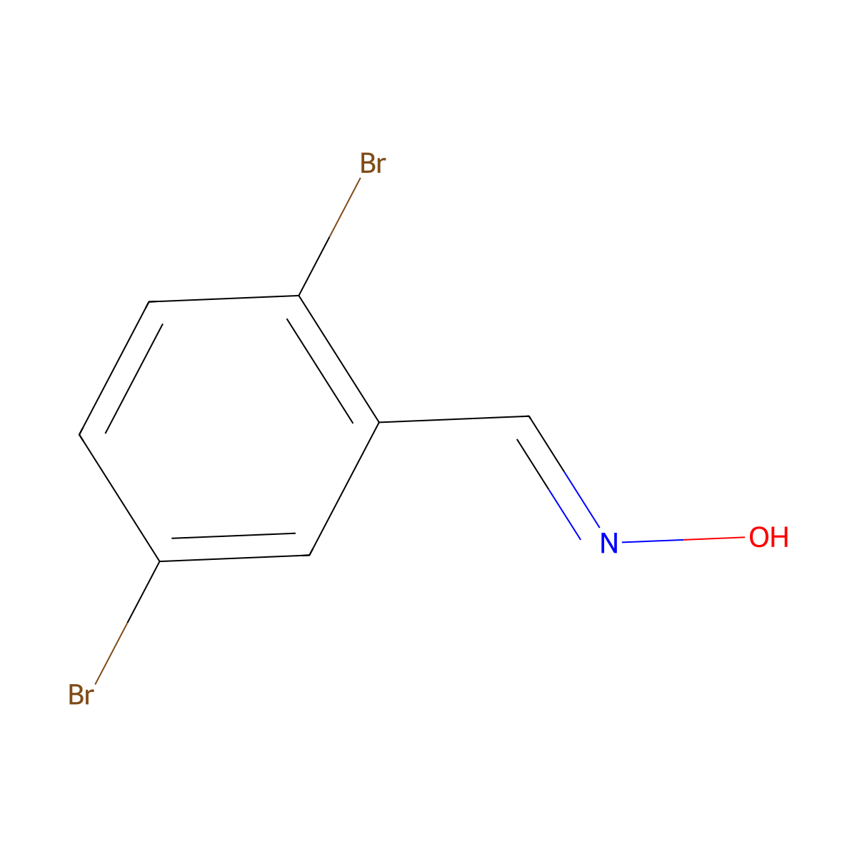 2,5-Dibromobenzaldoxime molecular structure, CAS 122731-43-5