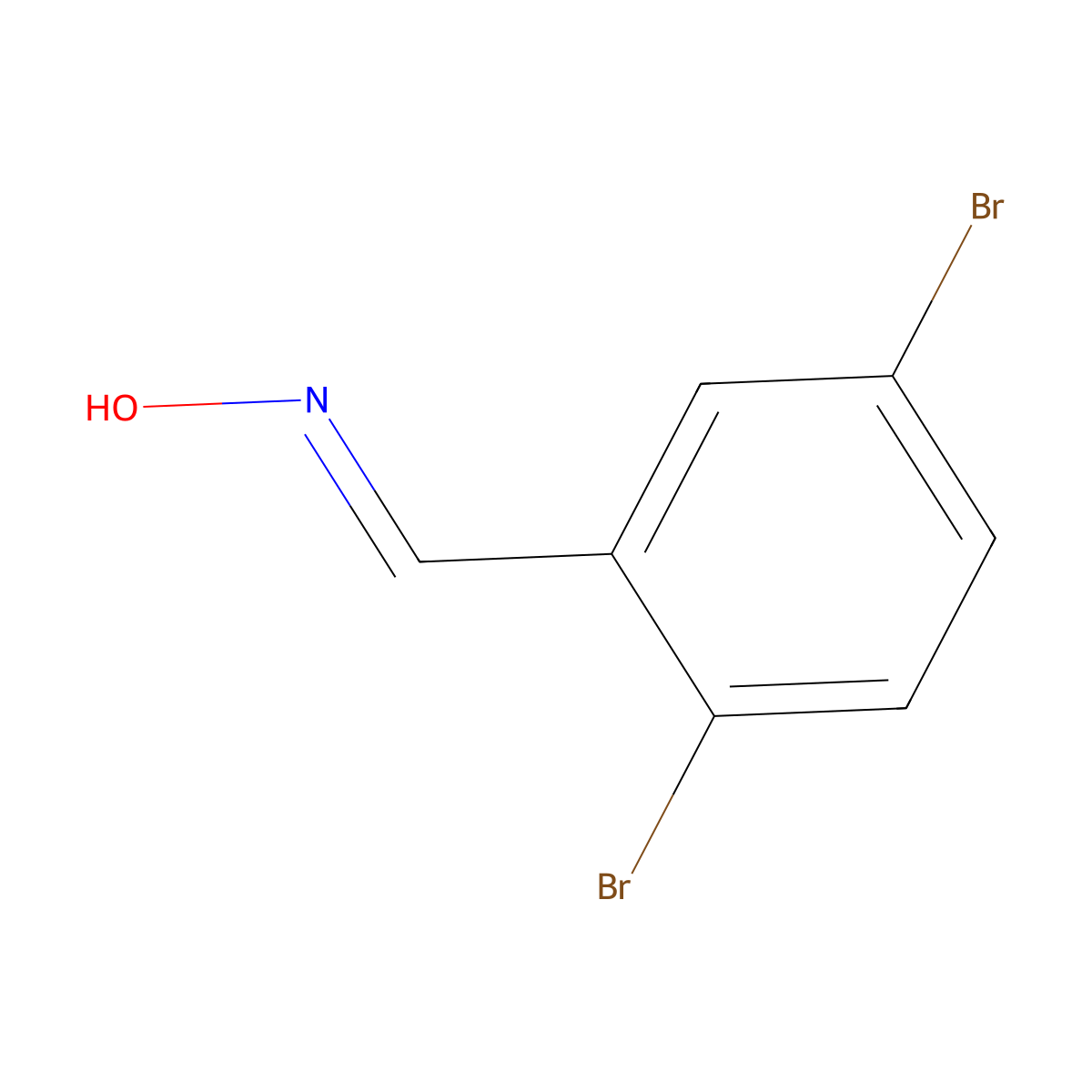 2,5-Dibromobenzaldoxime molecular structure, CAS 122731-43-5