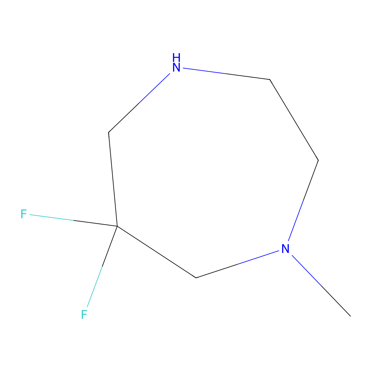 6,6-Difluoro-1-methyl-1,4-diazepane molecular structure, CAS 1227310-88-4