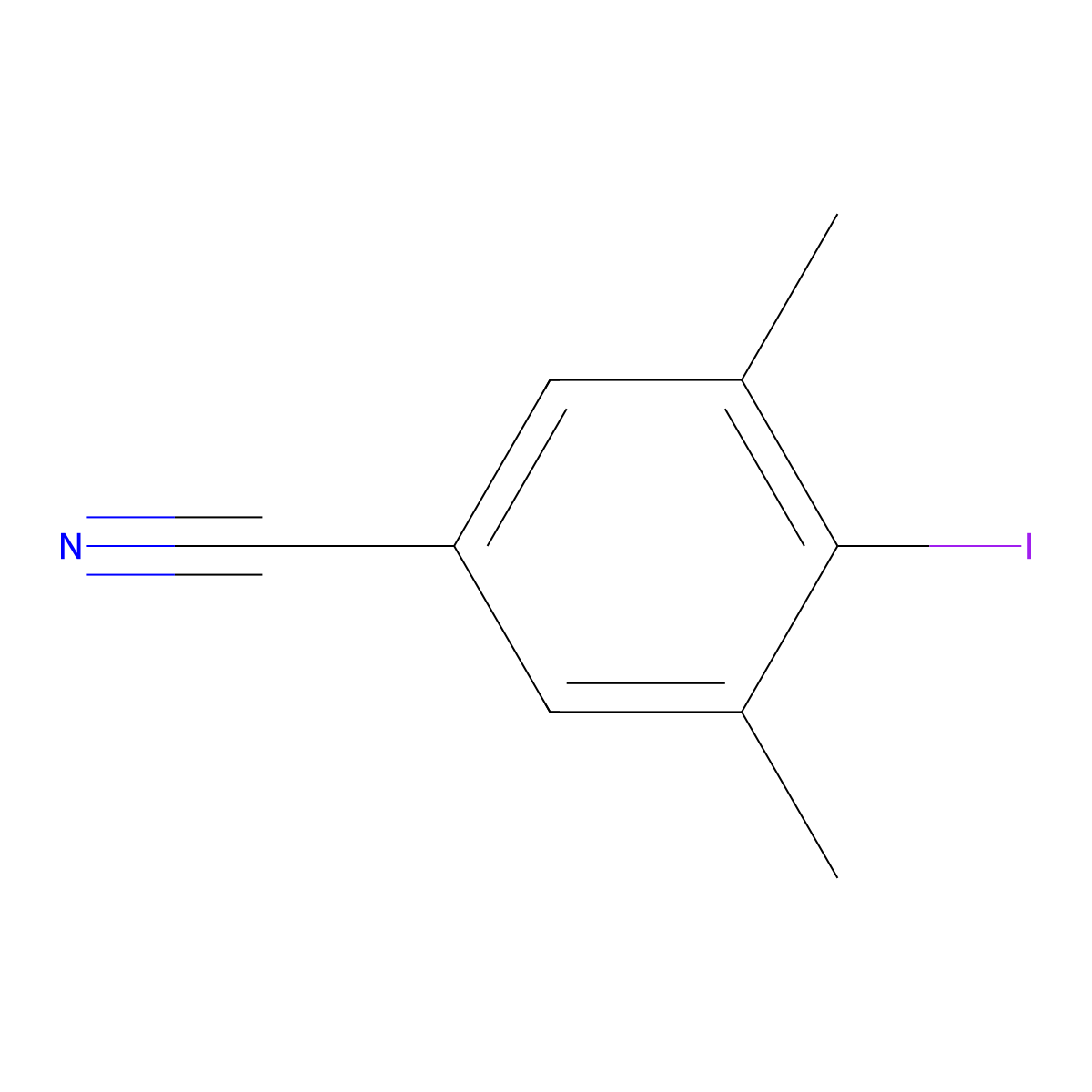 4-Iodo-3,5-dimethylbenzonitrile molecular structure, CAS 1227311-09-2
