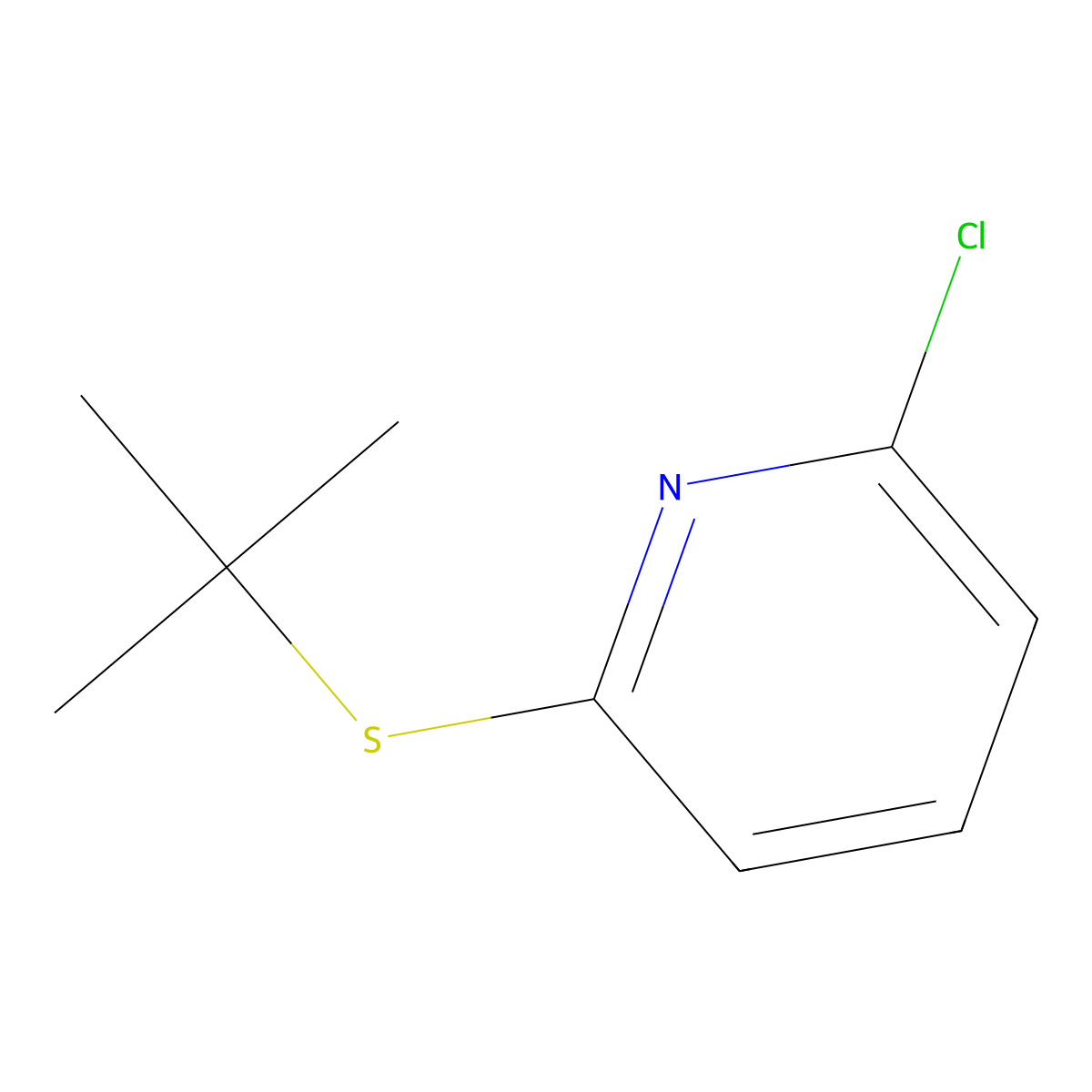 2-(Tert-butylthio)-6-chloropyridine molecular structure, CAS 122733-89-5