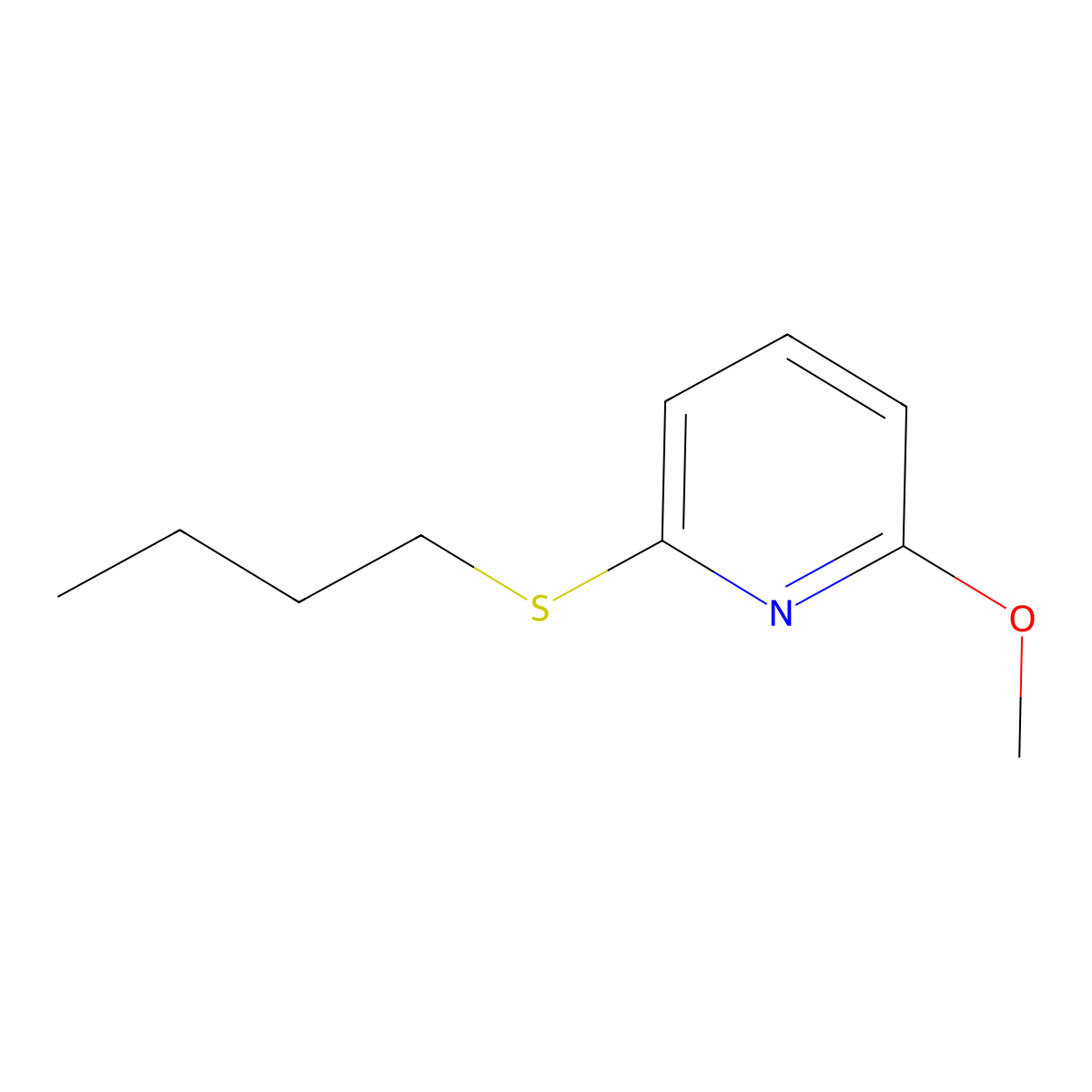2-(Butylsulfanyl)-6-methoxypyridine molecular structure, CAS 122734-02-5