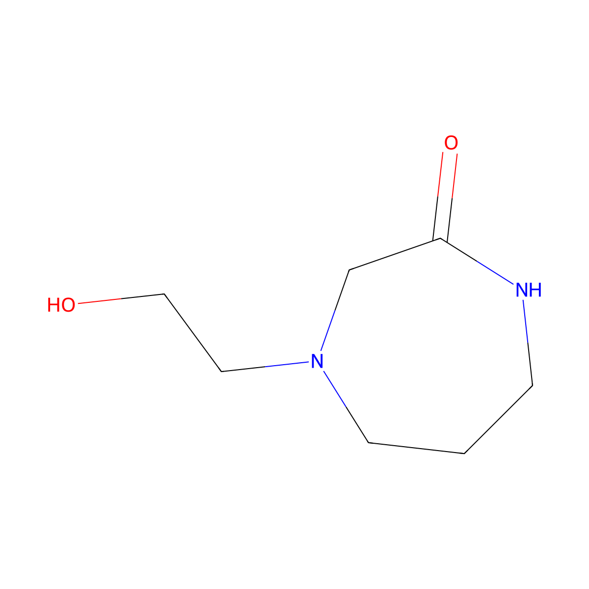4-(2-Hydroxyethyl)-1,4-diazepan-2-one molecular structure, CAS 122734-19-4
