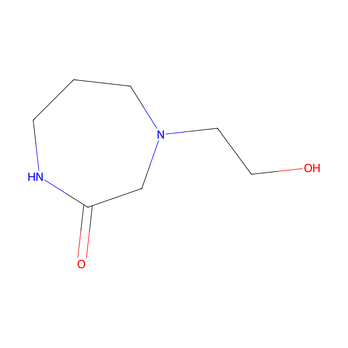 4-(2-Hydroxyethyl)-1,4-diazepan-2-one molecular structure, CAS 122734-19-4