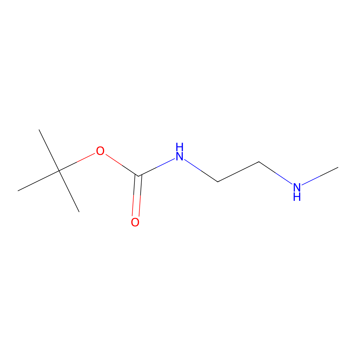 N-(tert-Butoxycarbonyl)-N'-methylethylenediamine molecular structure, CAS 122734-32-1