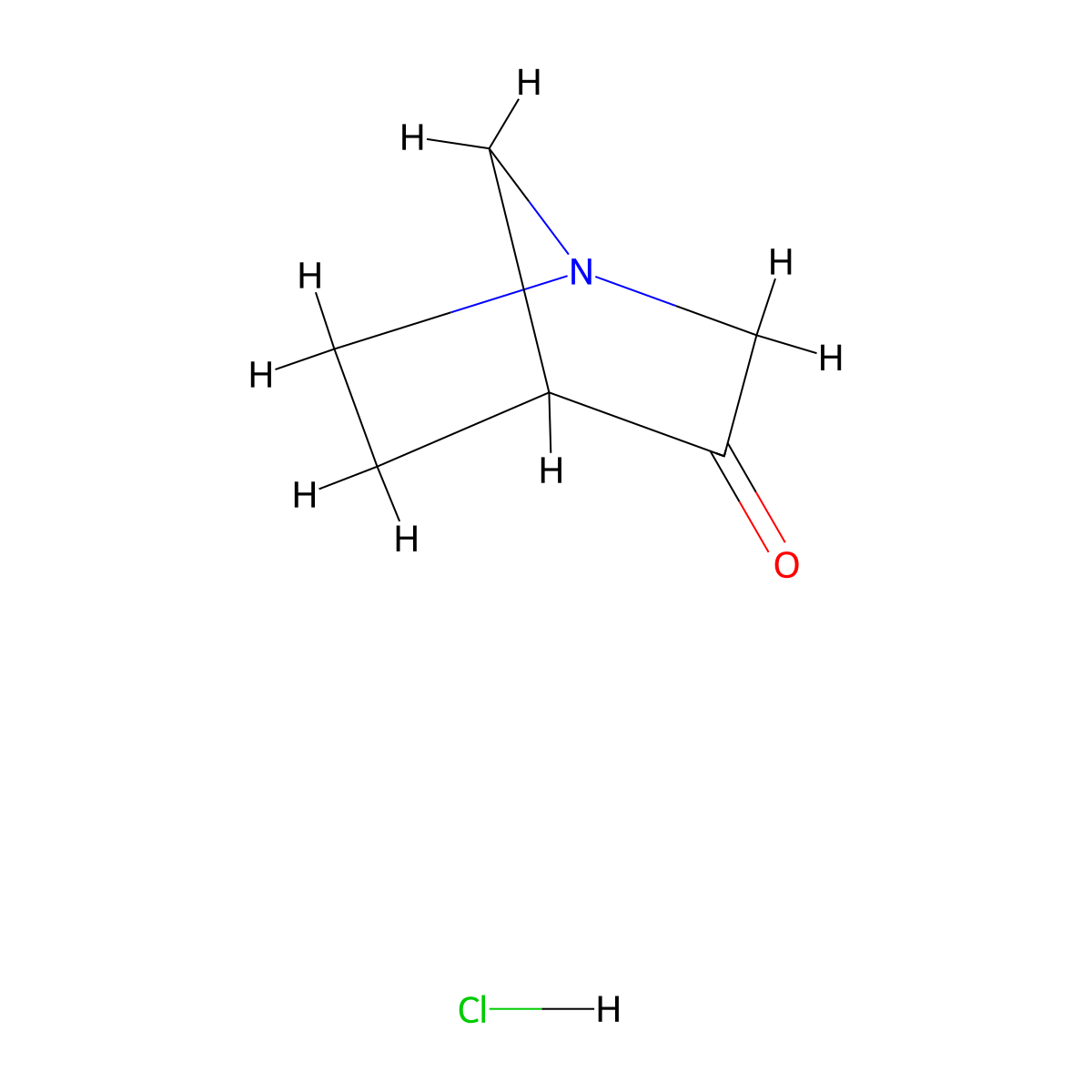 1-Azabicyclo(2.2.1)heptan-3-one hydrochloride molecular structure, CAS 122737-66-0