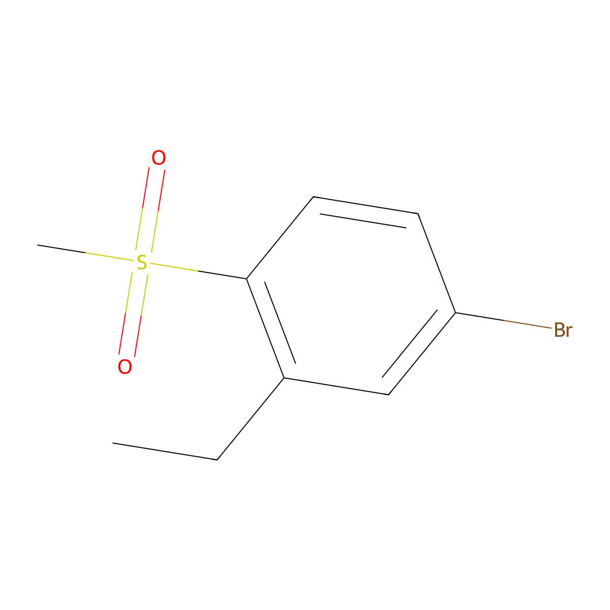 4-Bromo-2-ethyl-1-methanesulfonyl-benzene molecular structure, CAS 1227370-62-8