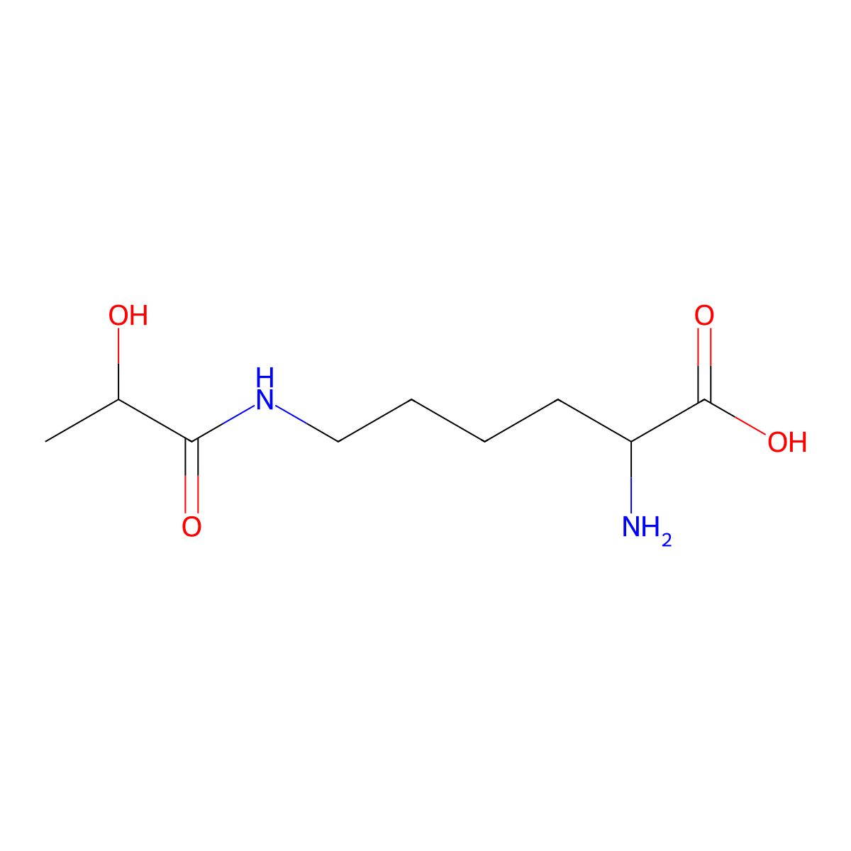 N6-((S)-2-Hydroxypropanoyl)-L-lysine molecular structure, CAS 1227379-69-2