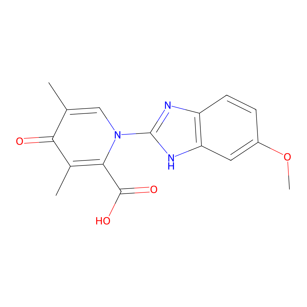 Omeprazole pyridone acid molecular structure, CAS 1227380-90-6