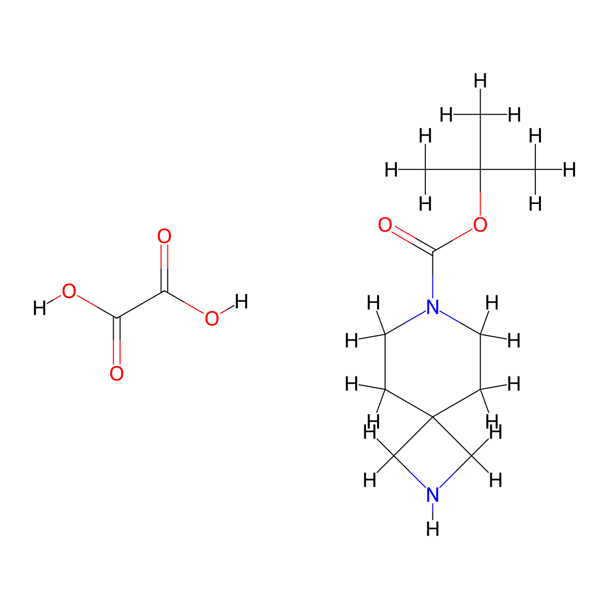 tert-Butyl 2,7-diazaspiro[3.5]nonane-7-carboxylate oxalate molecular structure, CAS 1227381-90-9
