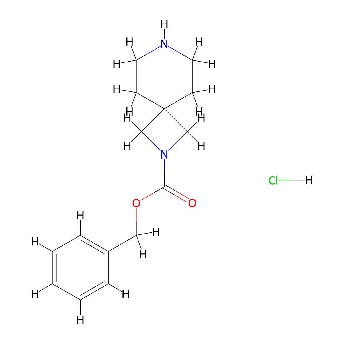 Benzyl 2,7-diazaspiro[3.5]nonane-2-carboxylate hydrochloride molecular structure, CAS 1227381-91-0
