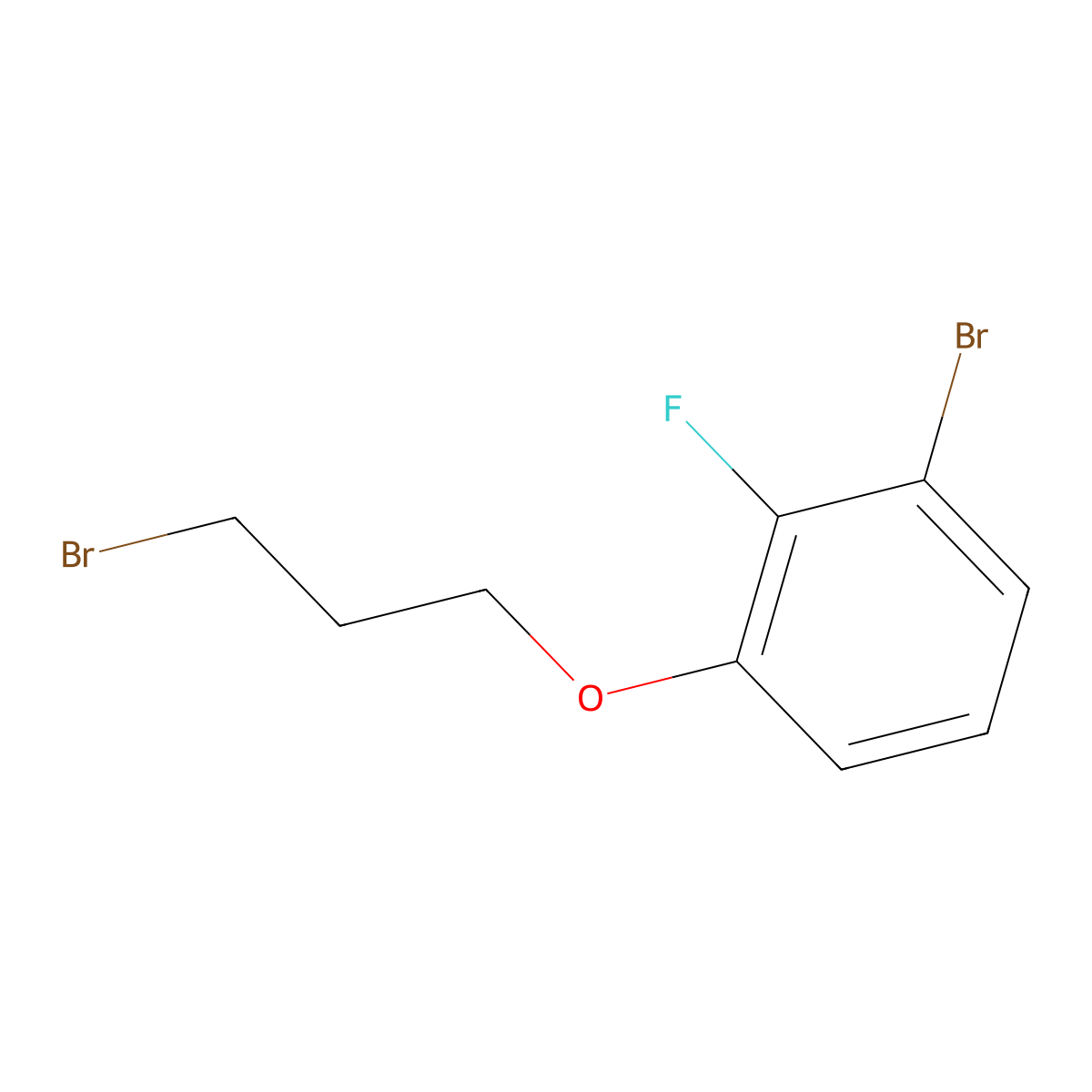 1-Bromo-3-(3-bromopropoxy)-2-fluorobenzene molecular structure, CAS 1227381-92-1
