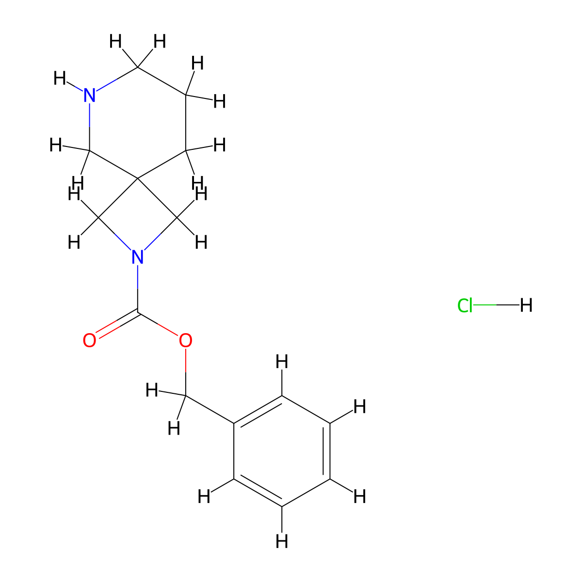 Benzyl 2,6-diazaspiro[3.5]nonane-2-carboxylate hydrochloride molecular structure, CAS 1227382-08-2