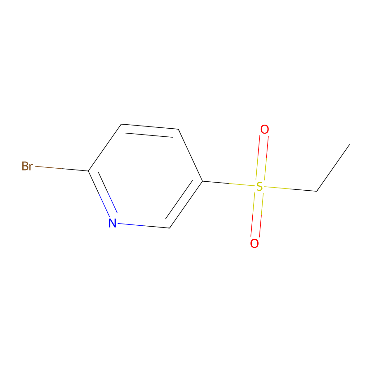 2-Bromo-5-(ethylsulfonyl)pyridine molecular structure, CAS 1227384-81-7