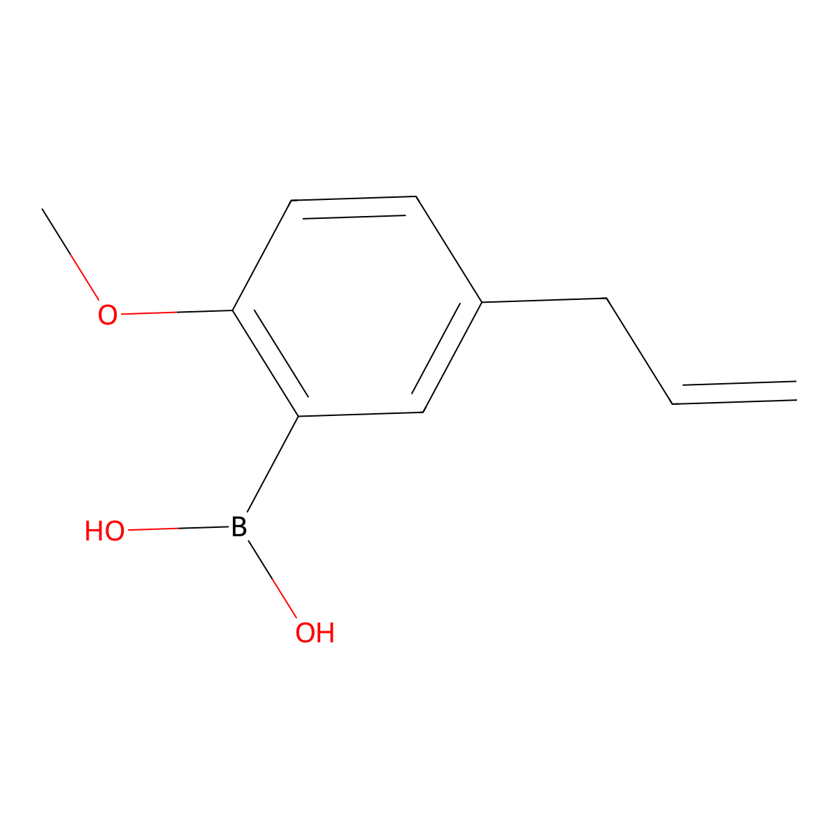 5-Allyl-2-methoxyphenylboronic acid molecular structure, CAS 1227400-91-0