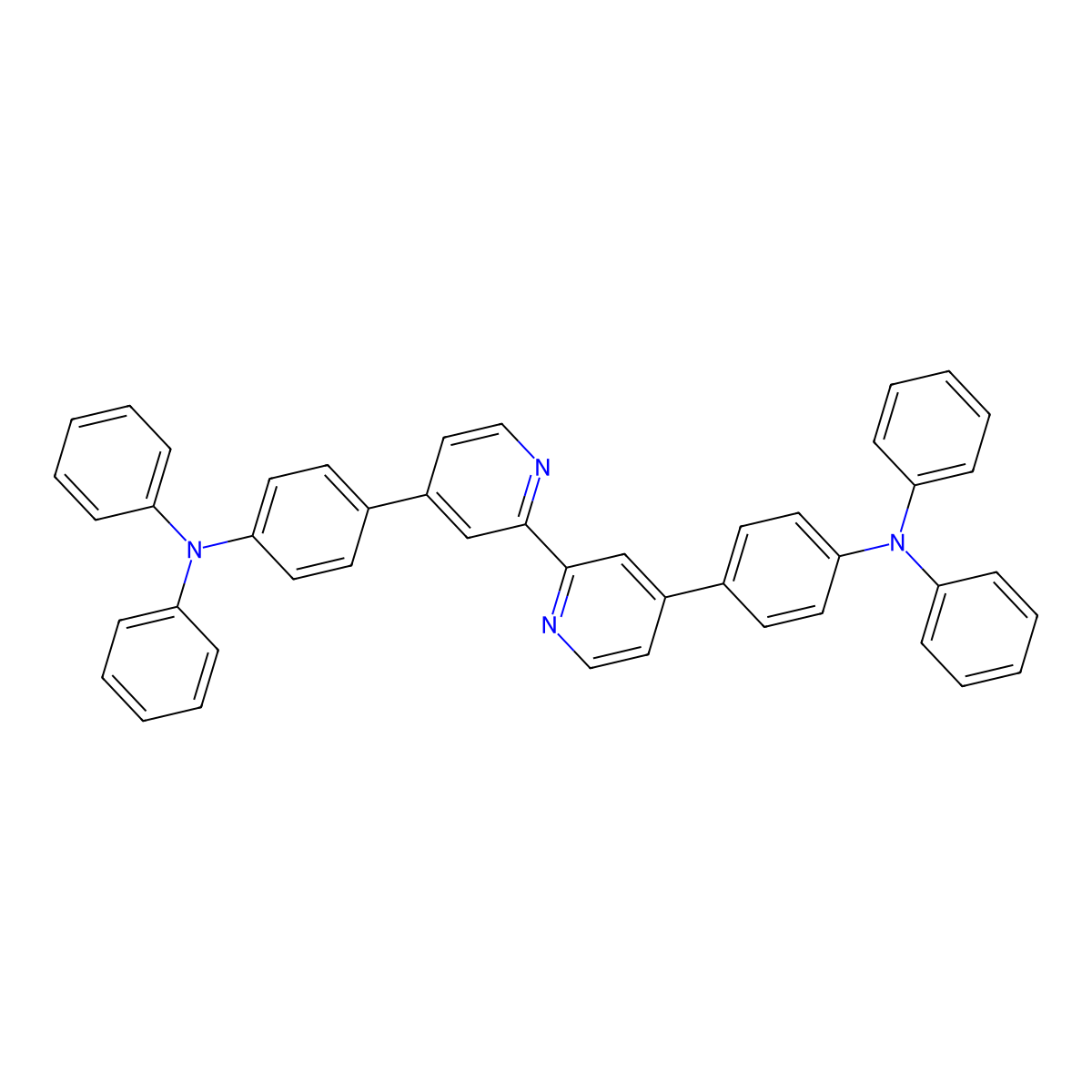 4,4'-([2,2'-Bipyridine]-4,4'-diyl)bis(N,N-diphenylaniline) molecular structure, CAS 1227401-70-8