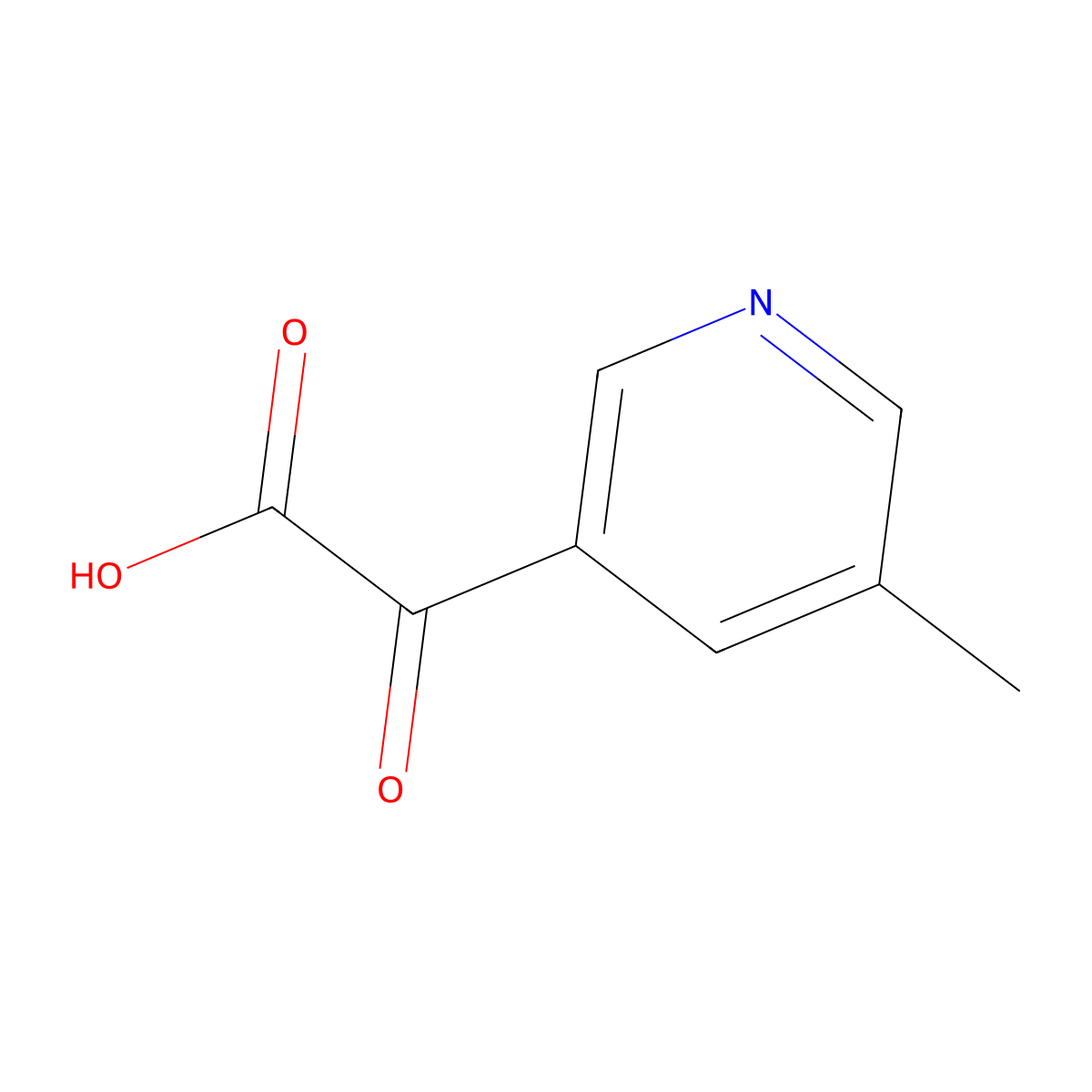 2-(5-Methylpyridin-3-yl)-2-oxoacetic acid molecular structure, CAS 1227406-70-3