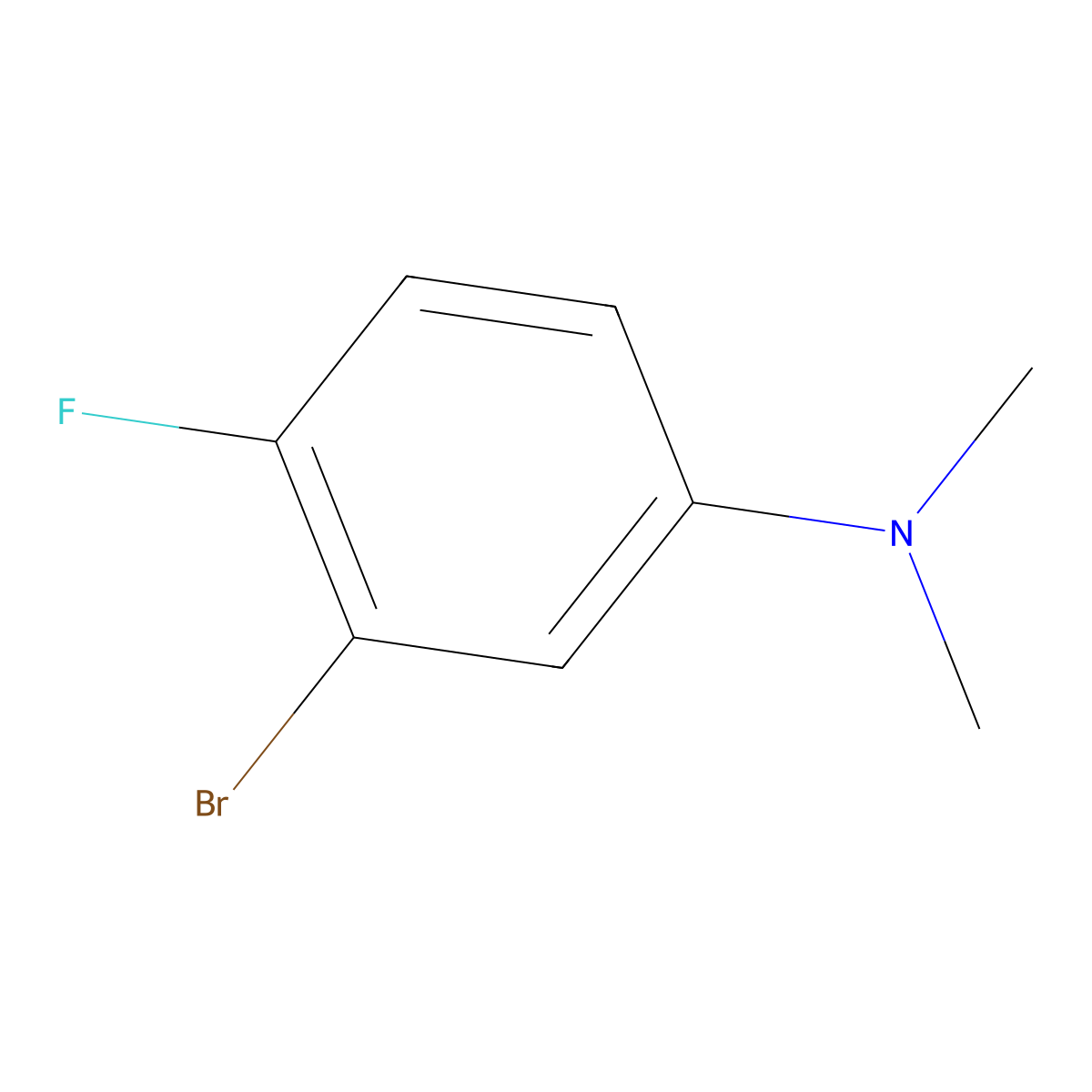 3-bromo-4-fluoro-N,N-dimethylaniline molecular structure, CAS 1227412-35-2