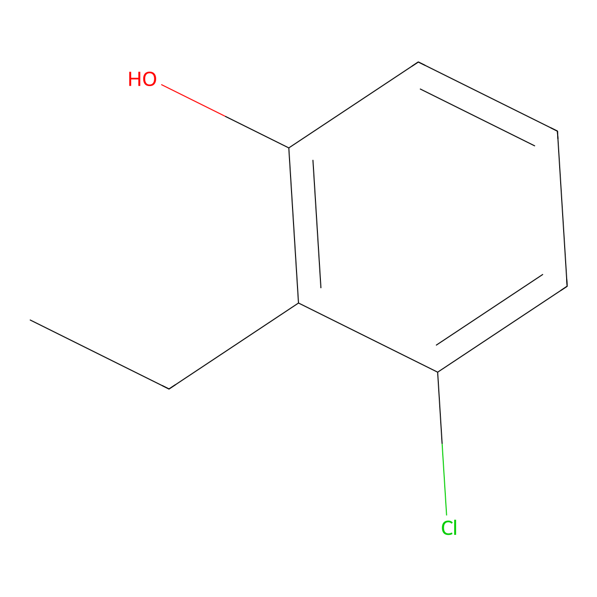 3-Chloro-2-ethylphenol molecular structure, CAS 1227417-88-0