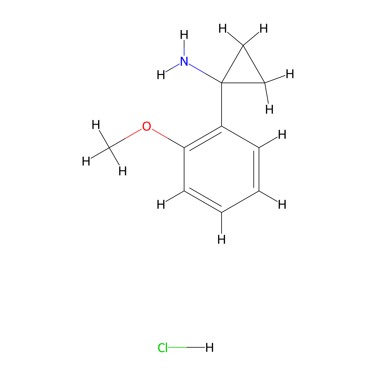 1-(2-Methoxyphenyl)cyclopropanamine hydrochloride molecular structure, CAS 1227418-17-8