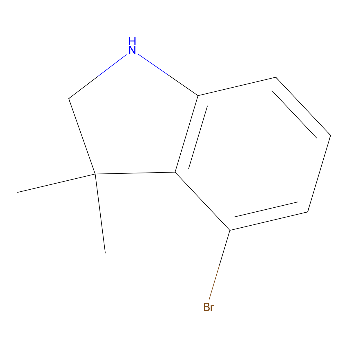 4-Bromo-3,3-dimethylindoline molecular structure, CAS 1227418-26-9