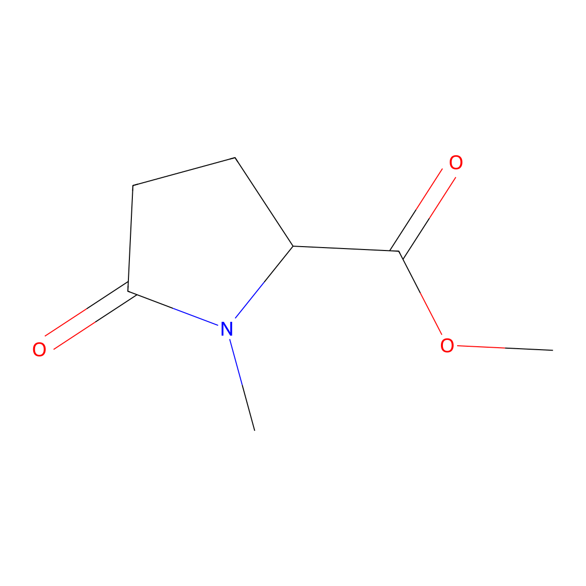 (R)-Methyl 1-methyl-5-oxopyrrolidine-2-carboxylate molecular structure, CAS 122742-14-7