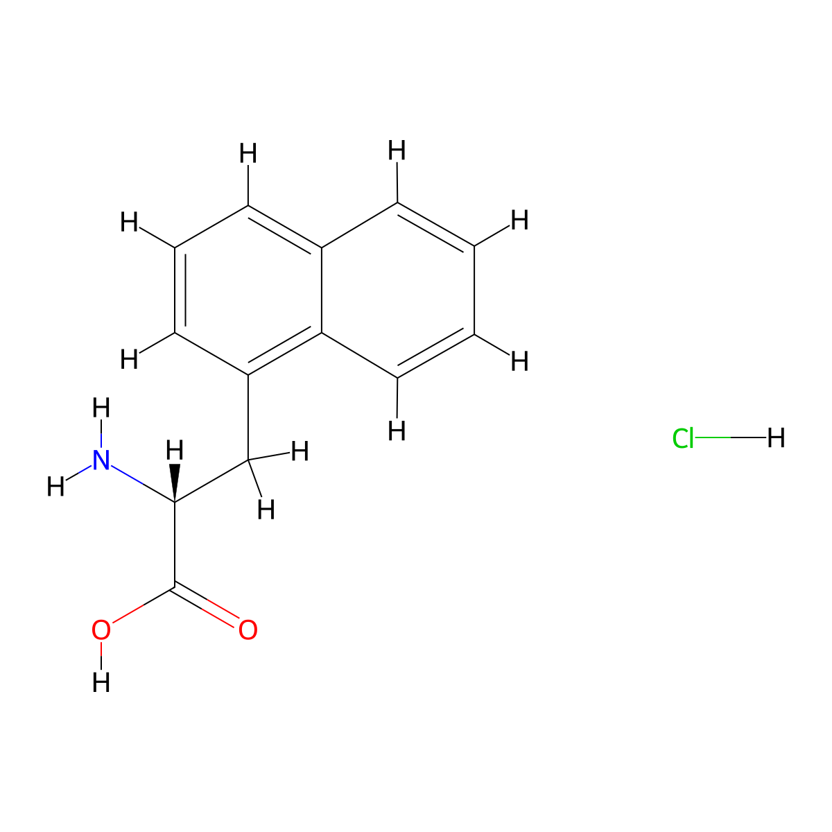 3-(1-Naphthyl)-D-alanine Hydrochloride molecular structure, CAS 122745-09-9