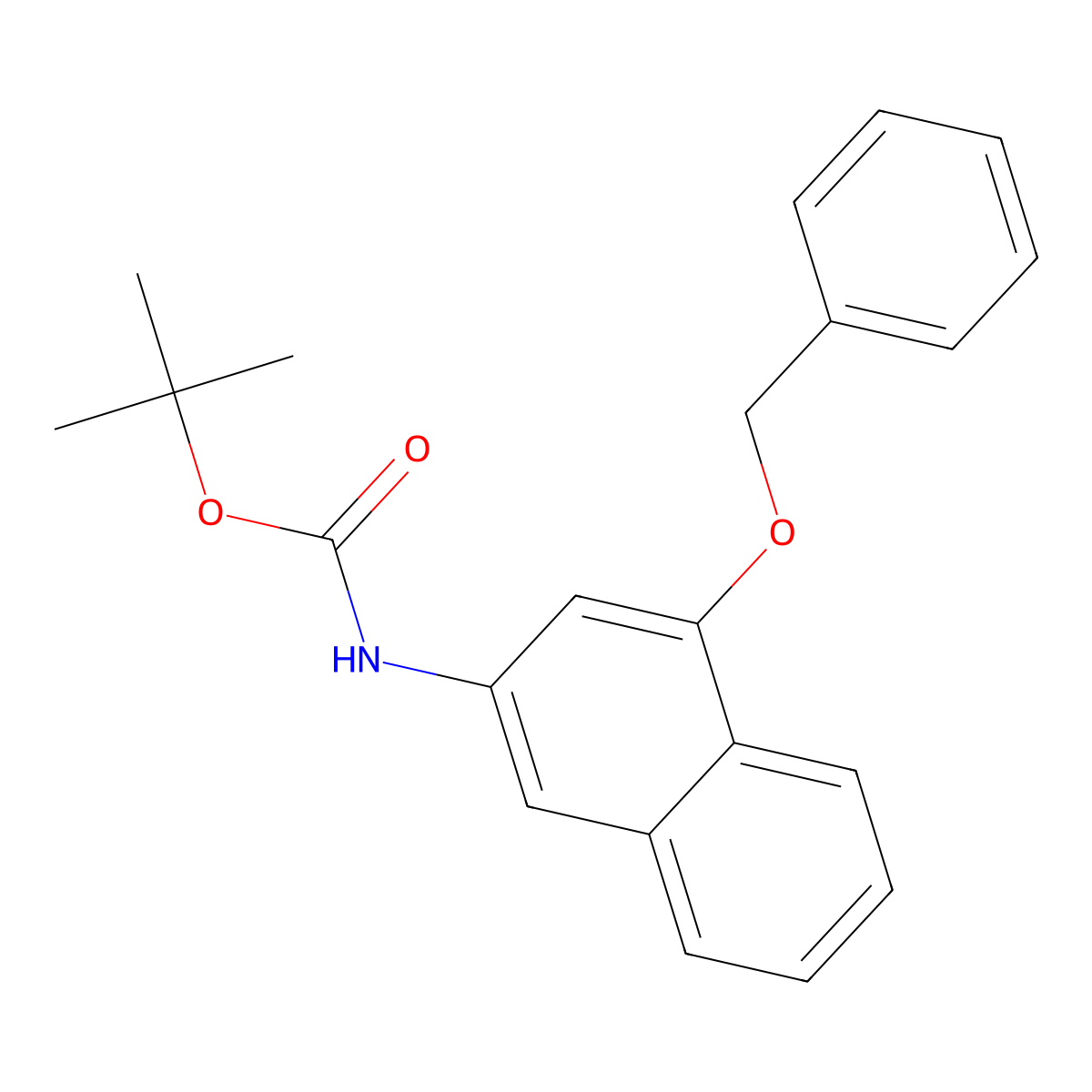 tert-Butyl (4-(benzyloxy)naphthalen-2-yl)carbamate molecular structure, CAS 122745-36-2