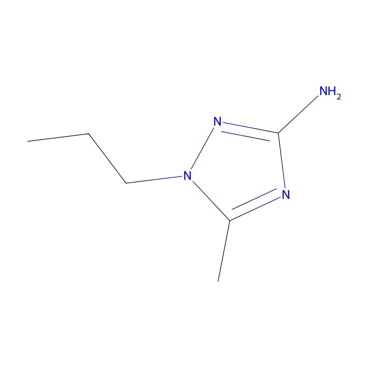 5-Methyl-1-propyl-1H-1,2,4-triazol-3-amine molecular structure, CAS 1227465-52-2