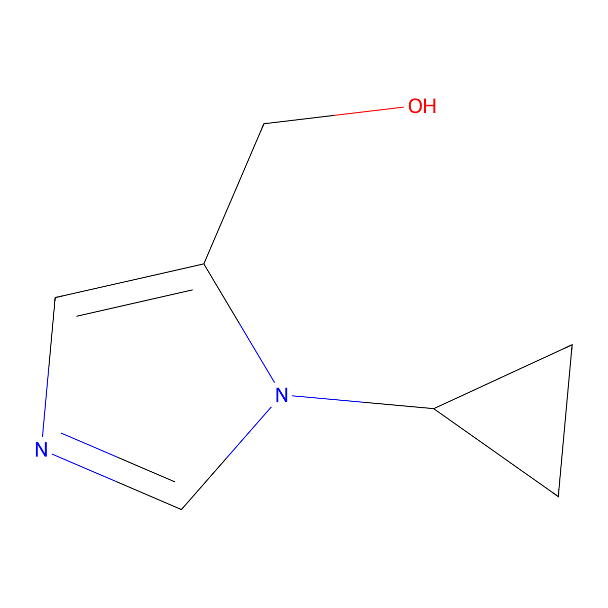 (1-cyclopropyl-1H-imidazol-5-yl)methanol molecular structure, CAS 1227465-54-4