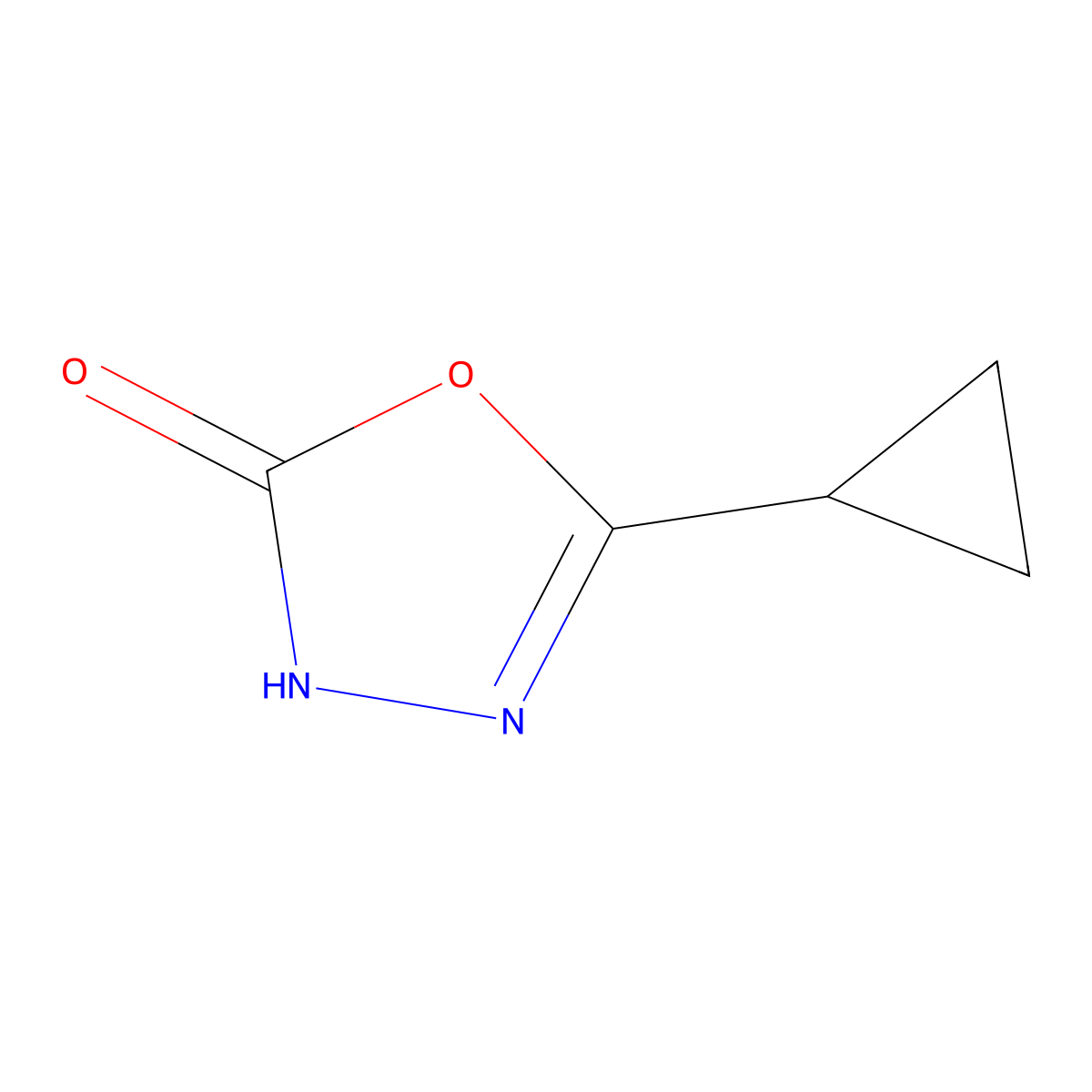 5-Cyclopropyl-1,3,4-oxadiazol-2-ol molecular structure, CAS 1227465-66-8