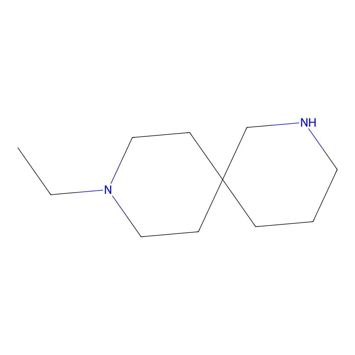 9-Ethyl-2,9-diazaspiro[5.5]undecane molecular structure, CAS 1227465-74-8