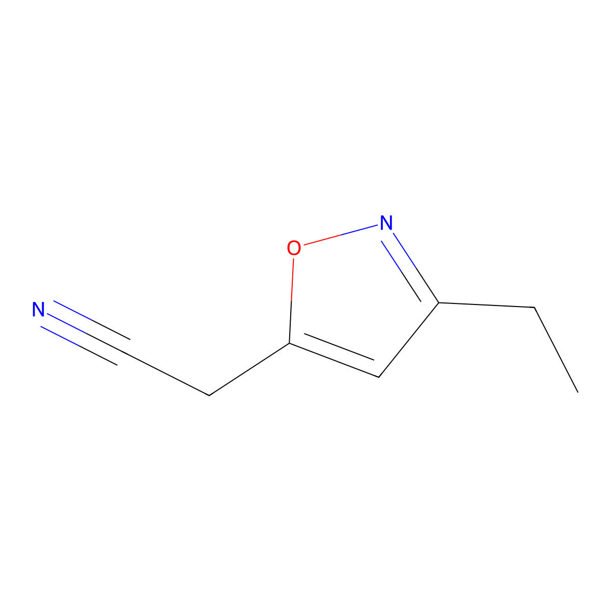 2-(3-Ethylisoxazol-5-yl)acetonitrile molecular structure, CAS 1227465-75-9