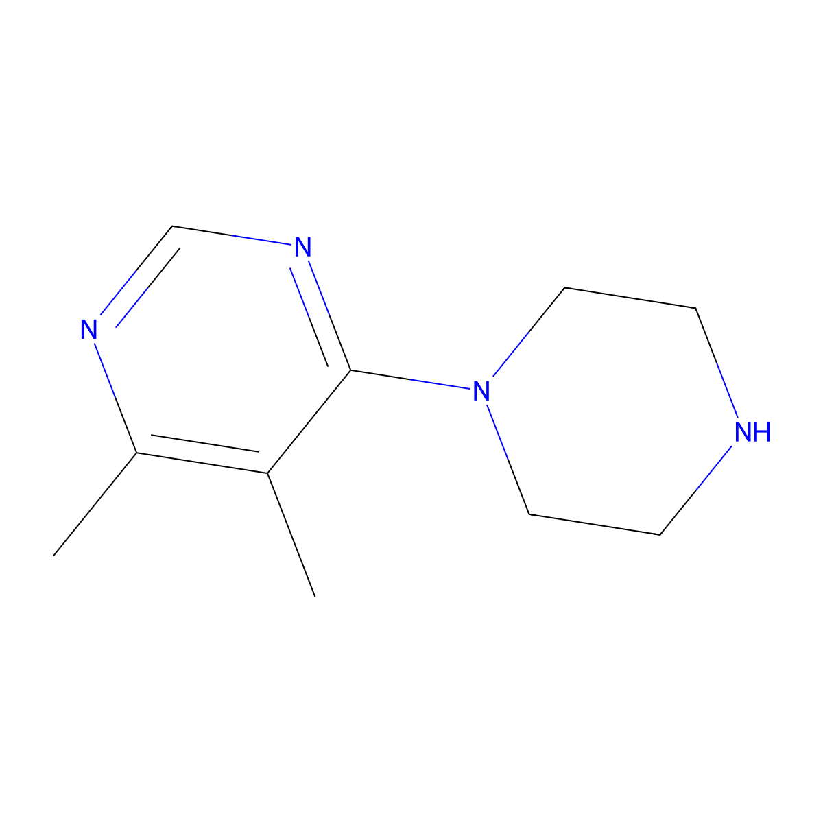 4,5-Dimethyl-6-(1-piperazinyl)pyrimidine molecular structure, CAS 1227465-82-8